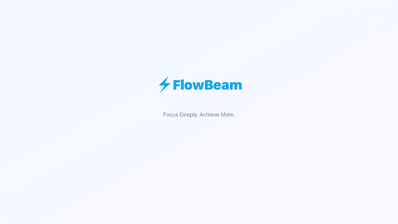 FlowBeam daily planner showing time-blocked schedule with deep work sessions, meetings, and buffer blocks
